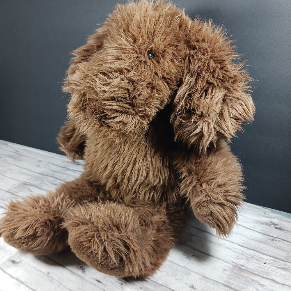 Vintage 1991 Gund BARKUS The Dog Floppy Shaggy Dk Brown Fur Collectible HTF 14"